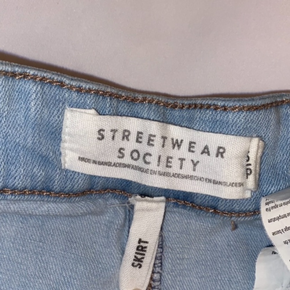 Streetwear Society Jean Mini Skirt - Picture 5 of 9